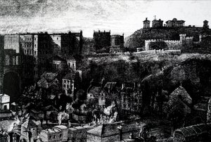 Udsigt over Edinburgh af Unbekannt