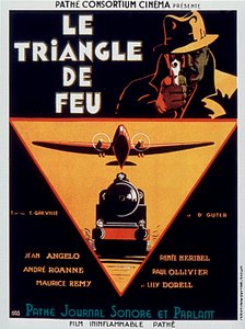 Plakat af filmen The Triangle of Fire af Edmond Greville med Jean Angelo 1932 af Unbekannt