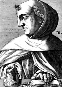 Albert Magnus (1193/1206-1280) tysk dominikanermunk , videnskabsmand, filosof og teolog, kobberstik af Unbekannter Künstler
