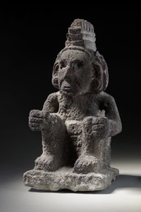 En aztekisk stenfigur af en Macuilxochitl, ca. 1200-1521 af Unbekannt