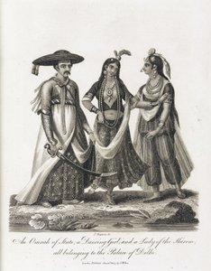 En Omrah of State; en dansende pige; og en Lady of the Harem, Indien af Unbekannt