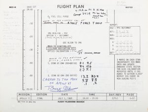 Apollo 11 Flyveplan, s. 3-17/3-18. NASA/MSC af Unbekannt