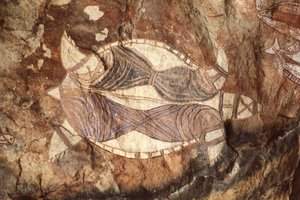 Australien, Northern Territory, Arnhem Land, Kakadu National Park, Nourlangie Rock, Aboriginal klippemalerier