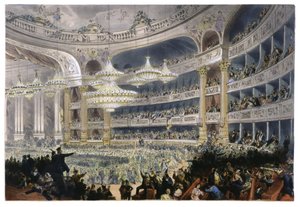 Bal i Paris, ca. 1870 (litho) af Unbekannter Künstler