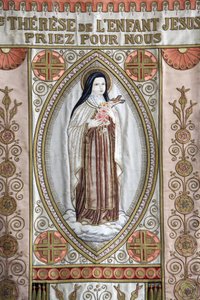 Banner: ""St. Therese af Jesusbarnet, bed for os."", Honfleur, Frankrig af Unbekannt