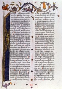 Bibel side 36 linjer fra Gutenberg, Mainz af Unbekannter Künstler