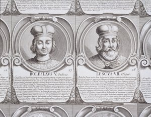 Boleslaw V, den Kyske, og Leszek II, den Sorte, nr. 27 og 28 fra 