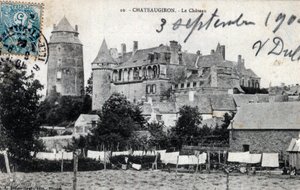 Brittany, Ille et Vilaine (35), Chateaugiron: udvendig udsigt over slottet - Postkort dateret 1904 af Unbekannt