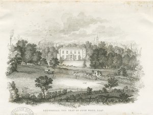 Burslem - "Brownhills" House: engraving, and [? 19th century] dani af Unbekannt