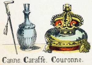 C - Canne Caraffe Crown - Alfabet - børneunderholdning - Billedepinal, populær serie ca. 1890 (illustration) af Unbekannt
