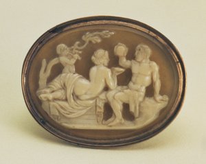 Cameo af Bacchus og Ariadne, italiensk af Unbekannt