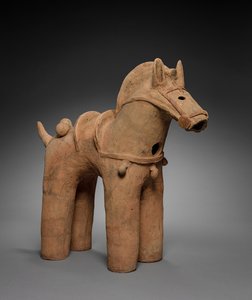 Caparisoned Haniwa Horse, 400s-500sdani af Unbekannt