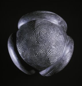Udskåret kugle fra Glass Hill, Towie, Aberdeenshire, neolitikum, ca. 3000 f.Kr. af Unbekannt