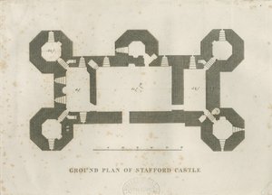 Castle Church - Stafford Castle: gravering og [1800-tallet] af Unbekannt
