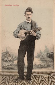 catalansk guitarist, ca. 1910 (postkort) af Unbekannter Künstler