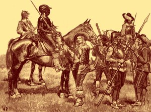Cavalier Soldiers - Engelsk borgerkrig af Unbekannter Künstler