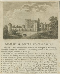 Caverswall Castle: kobberpladegravering, 8. marts 1776 af Unbekannt