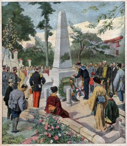Ceremoni til de døde, Japan. Mindesmærke i Japan. af Nicolas Liez