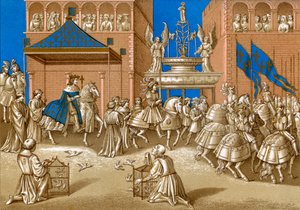 Charles VII - portræt af den franske konge til hest på vej ind i Paris af Unbekannter Künstler