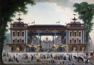 Kinesisk bad i Paris, slutningen af det 18. århundrede (stik) af Unbekannter Künstler