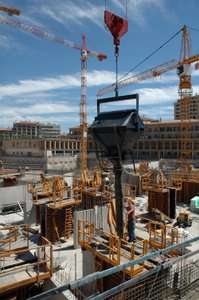 Byggeplads for de nye kvarterer i Aix en Provence (Aix-en-Provence) af Unbekannter Künstler