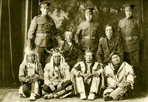 Cree First Nations canadiere under 1. Verdenskrig af Unbekannter Künstler