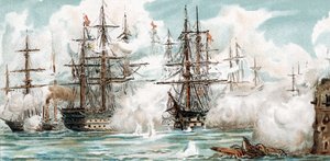 Krimkrigen - bombardement af Sevastopol af Unbekannter Künstler