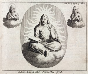 Dalai Lama den udødelige Gud, ca 1700 af Unbekannt