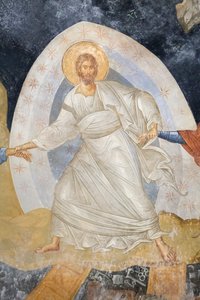 Detalje af Anastasis fresco, kirken for St. Saviour i Chora, Parekklesion af Unbekannter Künstler