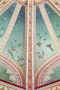 Detalje af loftet, Castell Coch, South Wales (foto) af Unbekannt