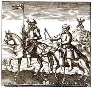 Don Quijote og Sancho Panza af Unbekannter Künstler