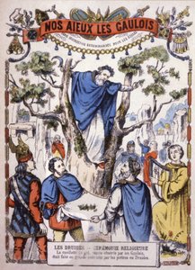 Druider plukker mistelten, ca. 1900 (illustration) af Unbekannter Künstler