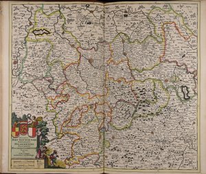 Ducatus Brunsuicensis episcopatus Hildesiensis principatus Halberstadiensis tabula af Unbekannter Künstler