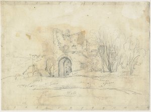 Dudley Castle - "The Warden" s Tower ": pencil drawing, nd [? 19th cent] dani af Unbekannt