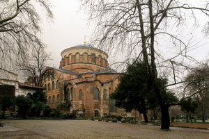 Church of Saint Irene i Istanbul, Tyrkiet bygget i det 3. århundrede. Fotografering.