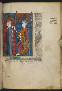 Esther og Ahasverus fra Miscellany af bibelske og andre tekster (
