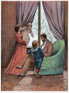 Famille bourgeoise. Middelklassefamilie.