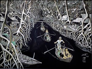 Fine Arts Museum, Ca Mau Guerillas By Thai Ha, Lakgravering, Ho Chi Minh City, Vietnam, 2018