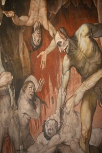 Firenze katedral. Fresko af helvede Florence Italy af Unbekannt