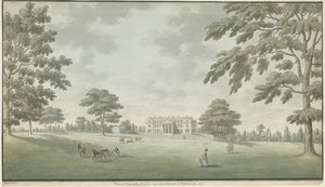 Fisherwick Hall: vandfarvemaleri, 1786 af Unbekannt