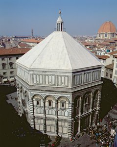 Florence Baptistery udvendig udsigt (foto) af Unbekannt