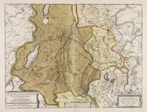 Fossa Eugeniana quae a Rheno ad Mosam duci coepta est anno MDCXXVII ductu comitis Henrici vanden Berge af Unbekannter Künstler