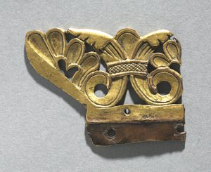 Fragment af et dekorativt våbenskjold fra et relikvieskrin, ca. 1165-1180 af Unbekannt