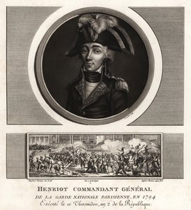 Francois Henriot, jakobinsk leder, generalkommandant for den parisiske nationalgarde, henrettet 1794 af Unbekannt
