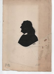 Franz Liszt (1811-1886) (ca. 1850, silhuet) af Unbekannter Künstler