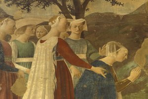 Fresco, San Francesco basilikaen, Arezzo, Toscana, Italien af Unbekannter Künstler