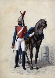 Garde de Paris, med sin hest af Unbekannter Künstler