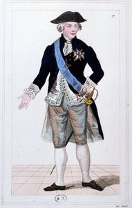 General Lafayette, kommandør for nationalgarden, ca. 1810 (kobberstik) af Unbekannter Künstler