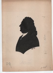 George Frideric Händel (1785-1759) (ca. 1850, silhuet) af Unbekannter Künstler