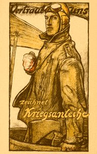 Tysk plakat med krigsobligationer fra 1. verdenskrig af Unbekannter Künstler